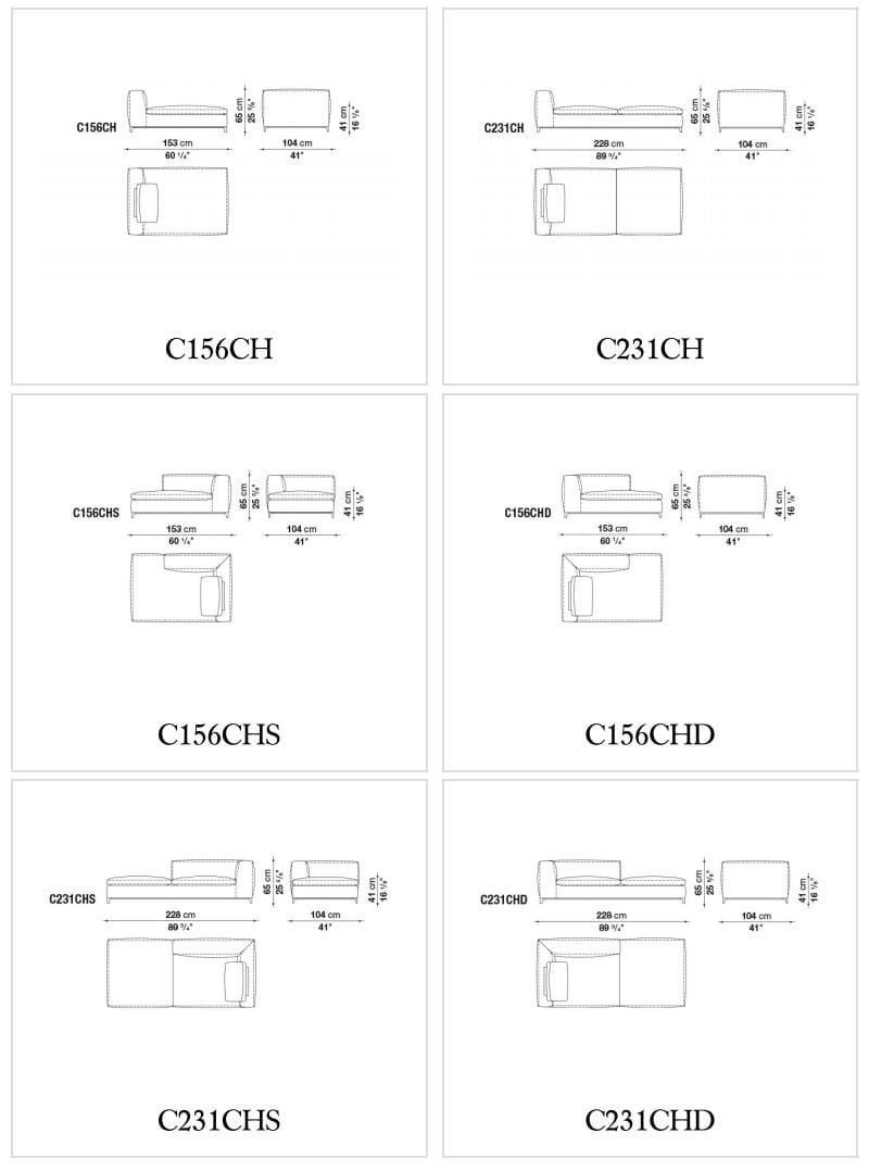 Угловой диван из ткани B&B Italia Michel ARCH-00092075 - Вид №20