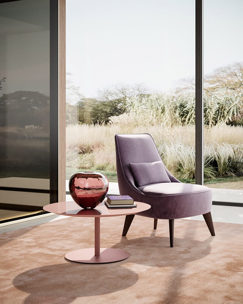 Круглый деревянный журнальный столик для контракта PROF ARCH-00109432 - Вид №1