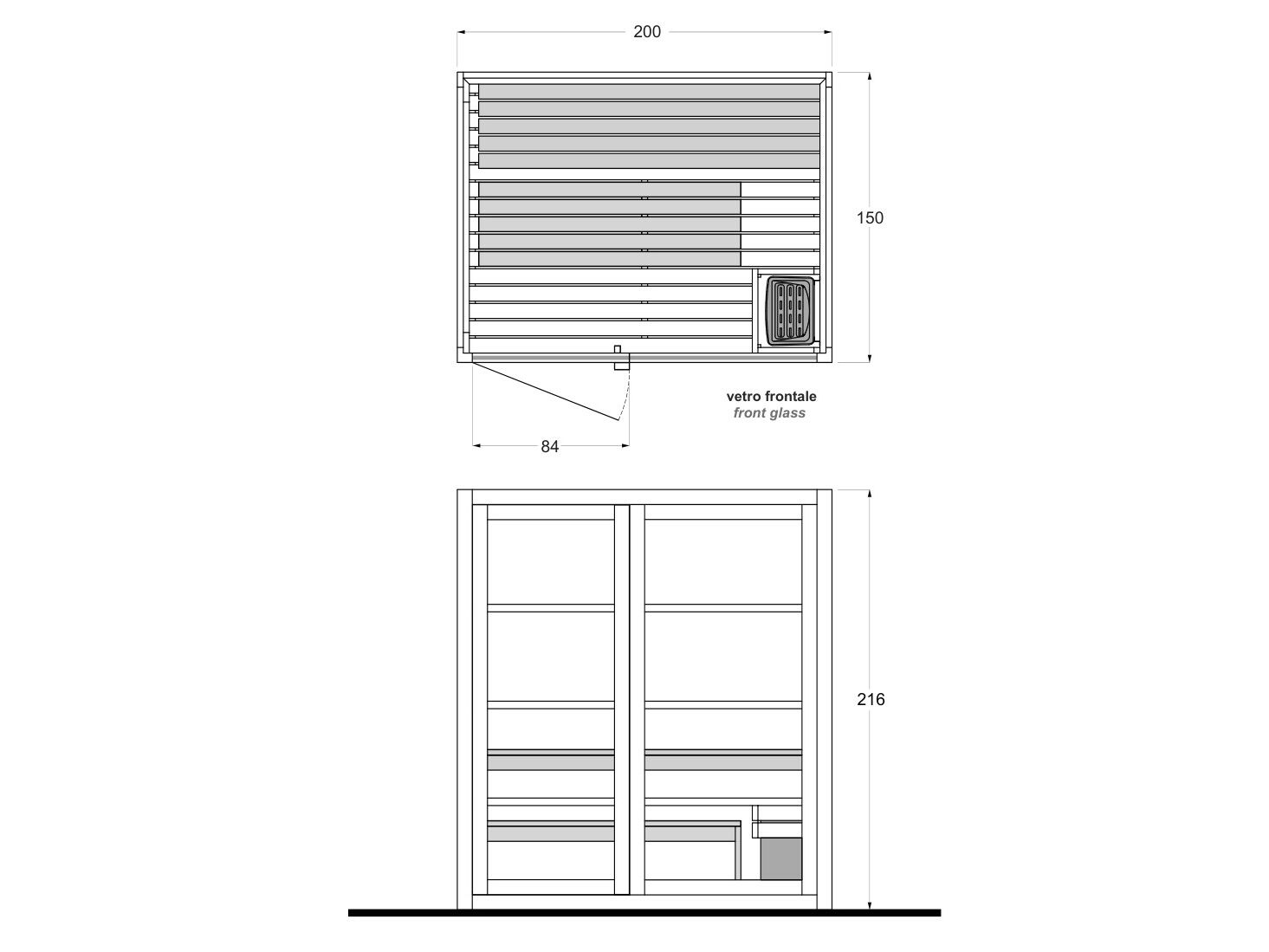 Сауна из дерева и стекла Gruppo Treesse AURA ARCH-00033507 - Вид №16