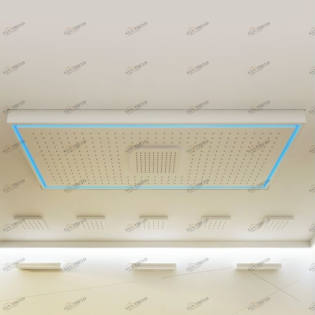 Moma Design Душевая лейка с доп.опциями Luce-Led SQUARE 600 LED RAIN SHOWER белая Shower Wall SQSH0440OPTIONALLUCELED
