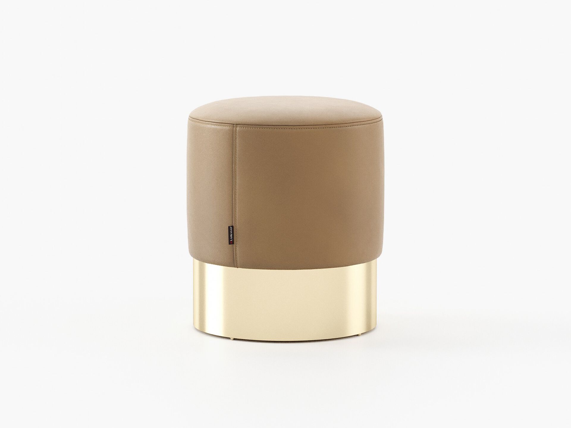 Круглый кожаный пуф Laskasas ISAAC ARCH-00087134 - Вид №2