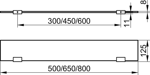 12710015500 Полочка из кристаллина KEUCO Collection Moll - Вид №2