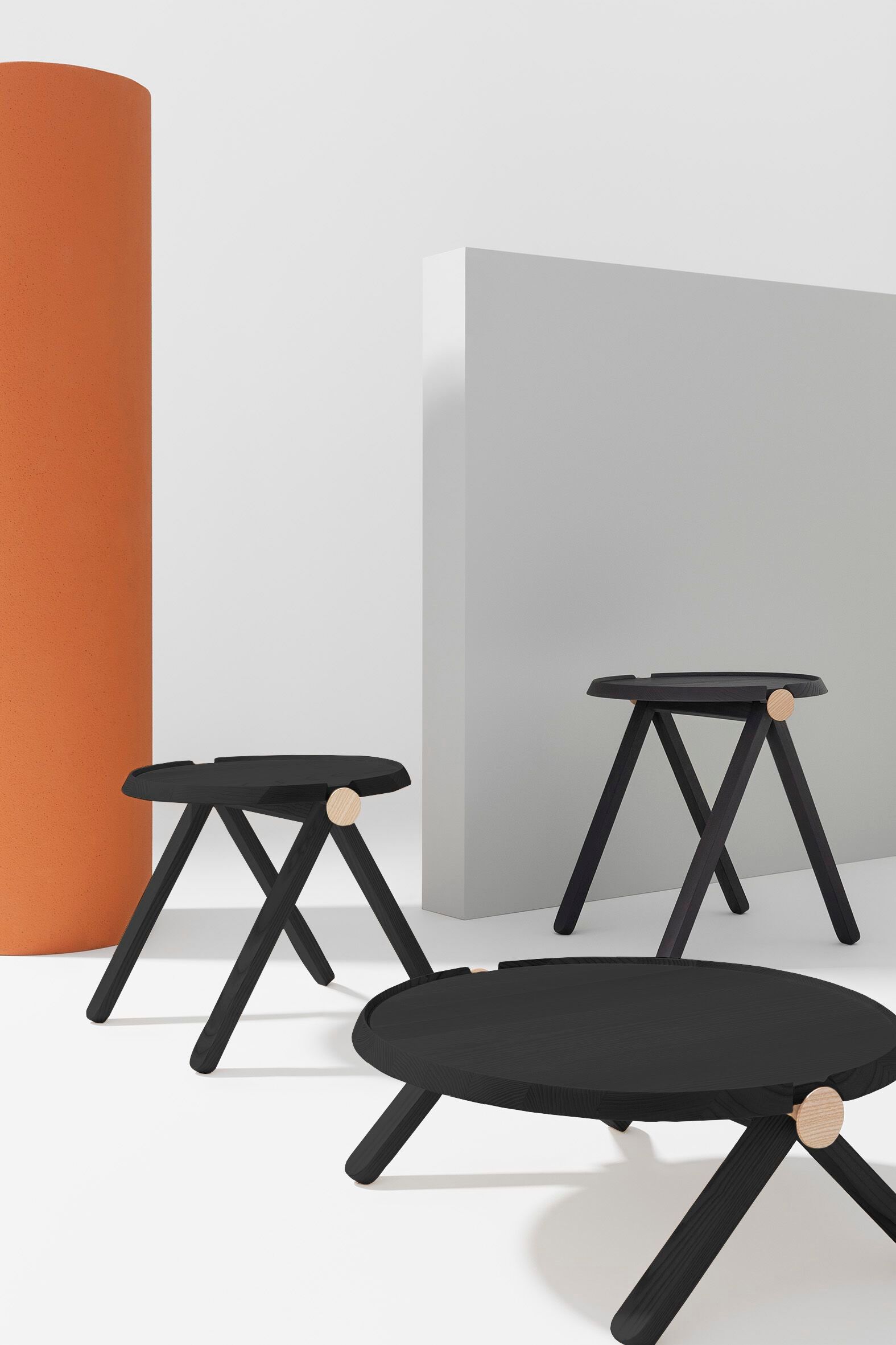 Высокий круглый журнальный столик из ясеня Billiani Lilliput ARCH-00128652 - Вид №3