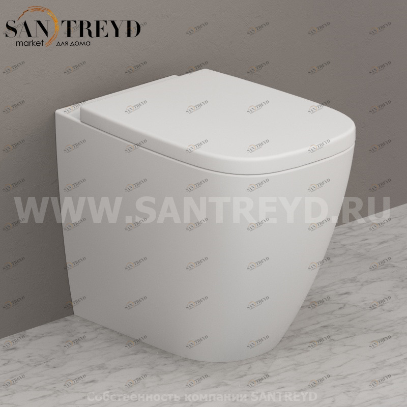 GN001BO Приставной унитаз напольный Белый Ceramica Globo GENESIS Италия