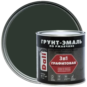 Грунт-эмаль по ржавчине 3 в 1 Dali графитовая цвет зеленый 0.75 л