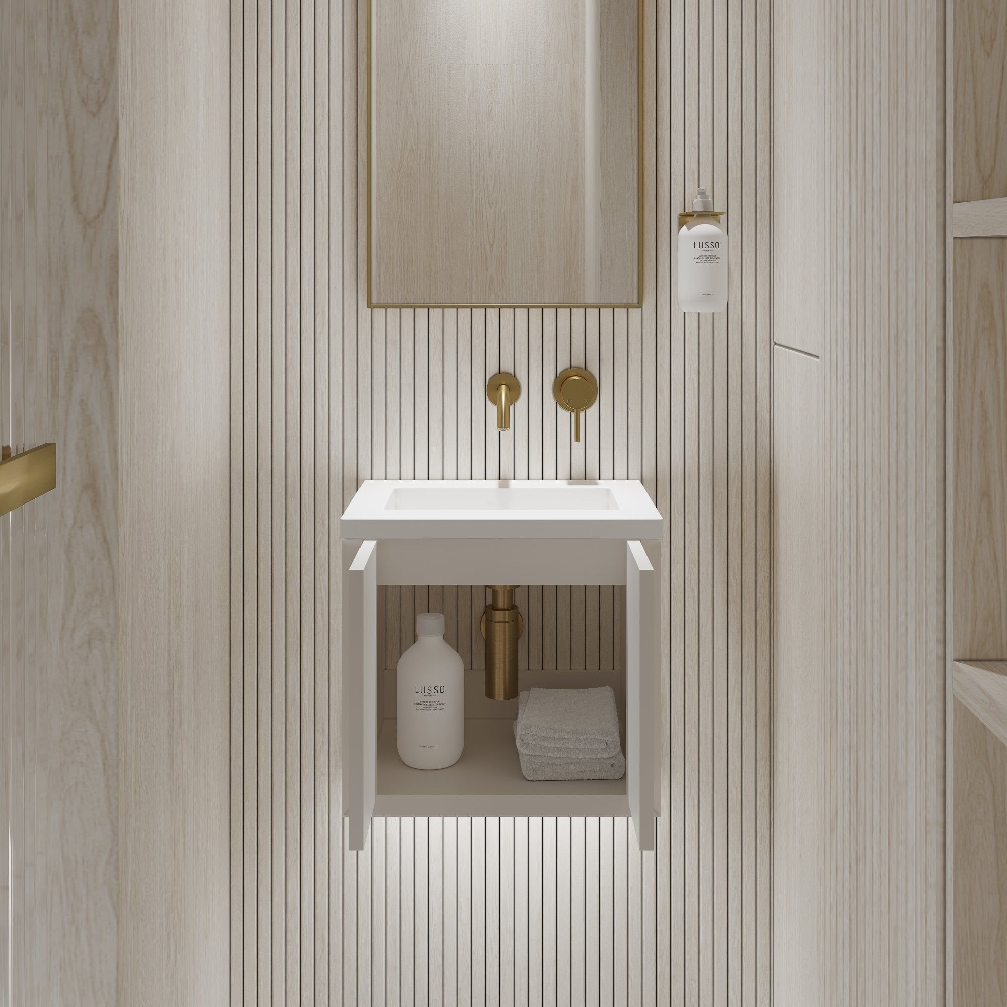 Одинарный умывальник из смолы со встроенным умывальником LUSSO Volini ARCH-00130849 - Вид №3