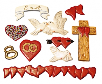 3639200 Форма для литья: Сердце, 10 видов , 2-14 см Rayher 