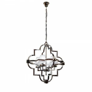 Люстра подвесная с абажуром никель Frezia Light 116024 FREZIA LIGHT ДИЗАЙНЕРСКИЕ 00-3953608 Никель;серый