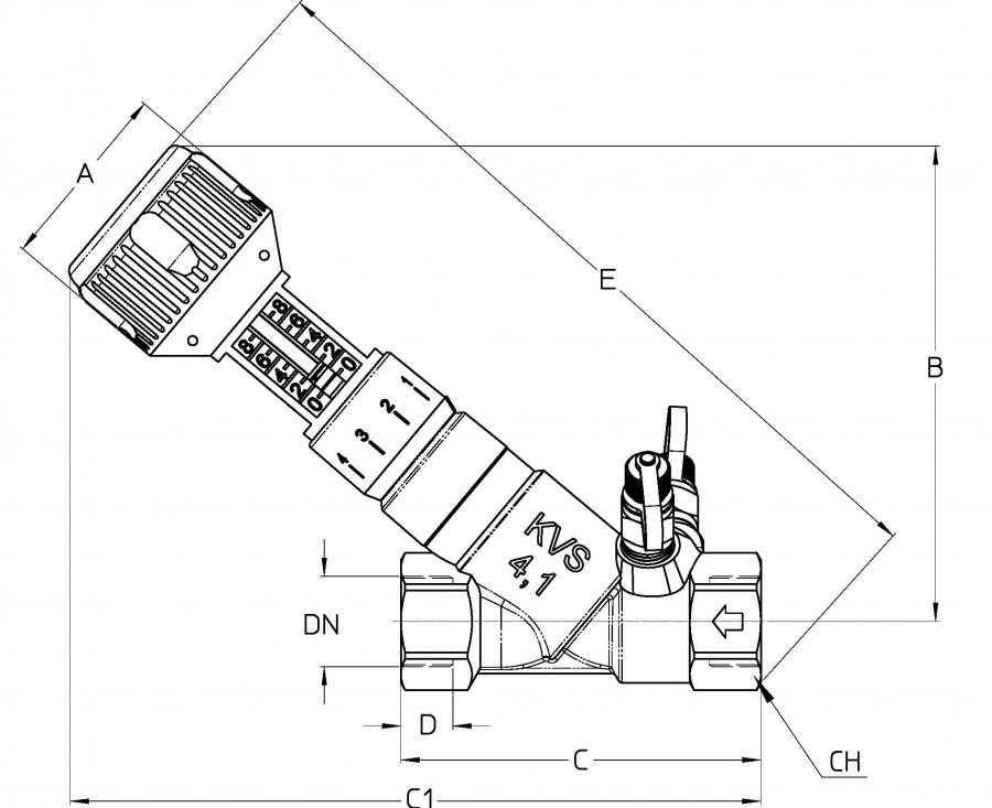 CIMBERIO CIM 747OT Клапан балансировочный ручной CIM 747OT  - Вид №1