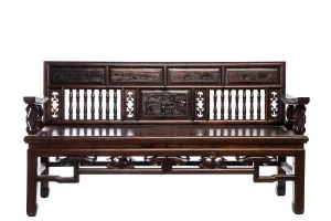 Скамейка деревянная коричневая "Династия Цин" ДОМАШНЯЯ ОБСТАНОВКА  017391 Бежевый;коричневый