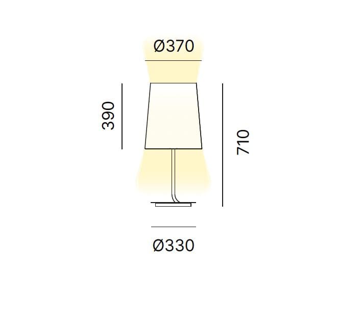 Настольная лампа из ткани и металла Quadrifoglio Group Design Lighting ARCH-00129628 - Вид №6