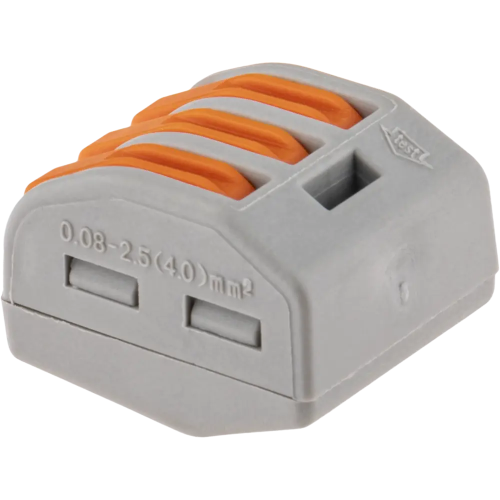 84746778 Клеммы соединительные монтажные с рычажком Duwi СМК 222-413 3-проводные 4мм² серые 50шт 26638 9 STLM-1109494  - Вид №2