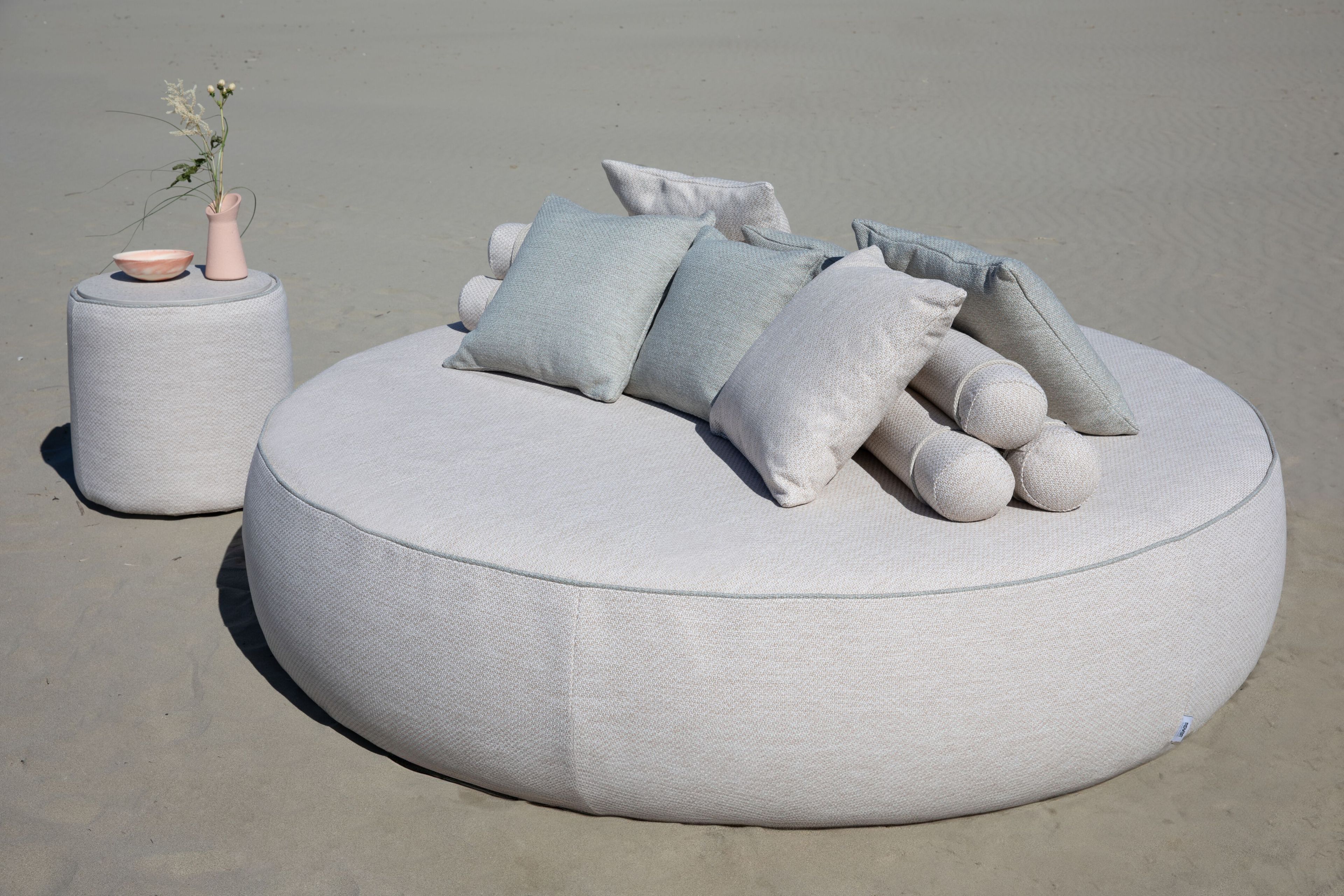 Высокий круглый садовый журнальный столик из ткани Rever Brera ARCH-00108687 - Вид №5