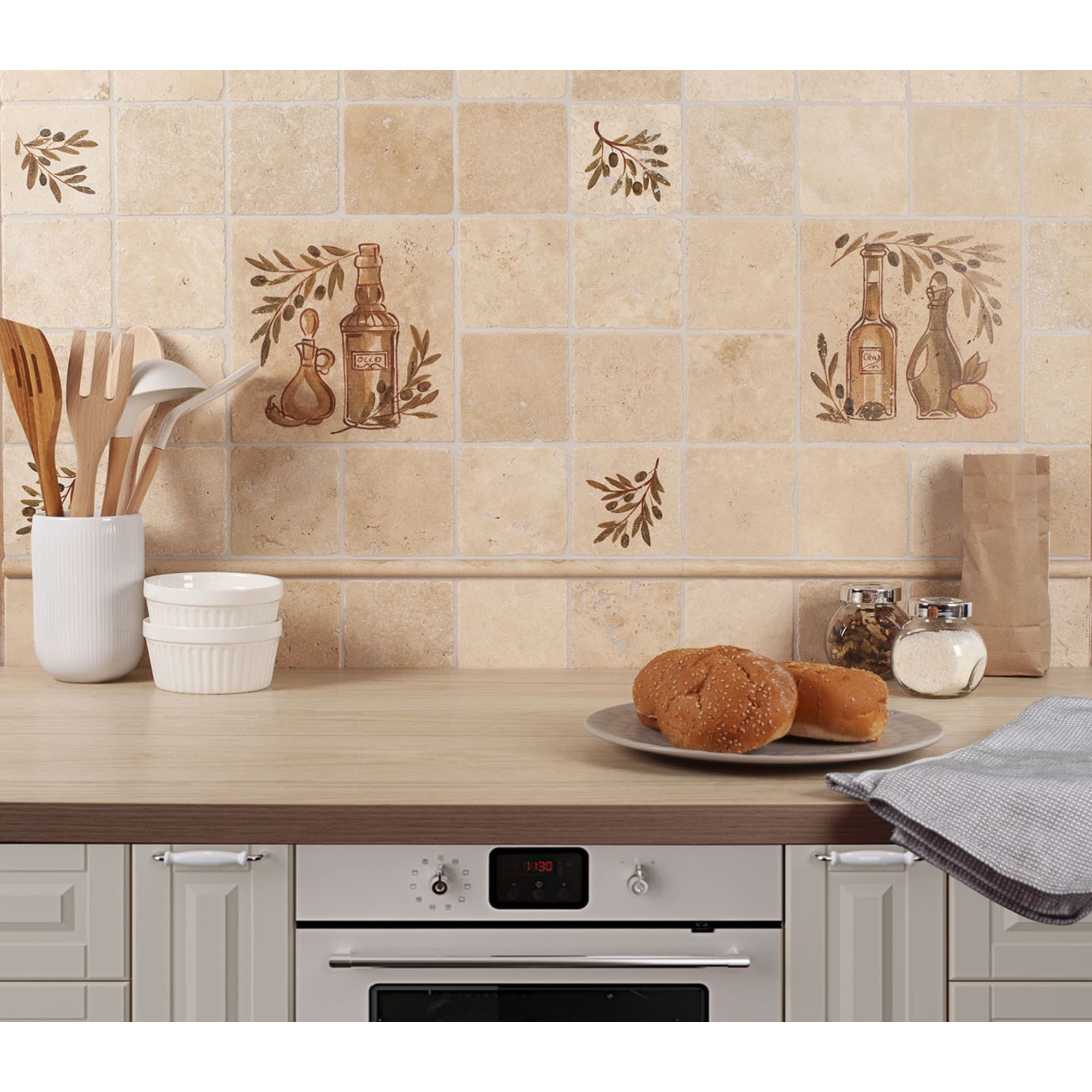 16993385 Декор Provance Оливки 4 10х10 см Травертин Provance Santreyd  - Вид №7