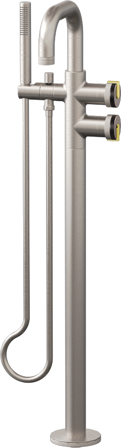 E-11557-R1GM-L1PB-SN Смеситель напольный отдельностоящий (внешняя часть) GRAFF MOD+