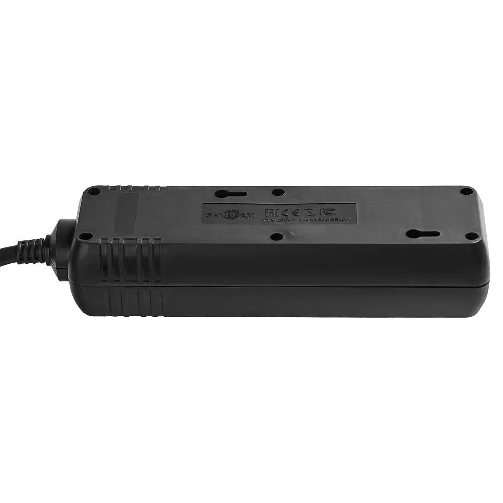 Удлинитель бытовой Skybeam 3x1.5 3 м 3 розетки с заземлением 3680 Вт с выключателем цвет черный 89459186 STLM-2087040  - Вид №3