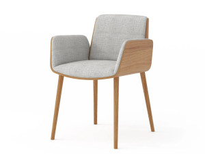 Мягкий тканевый стул с подлокотниками