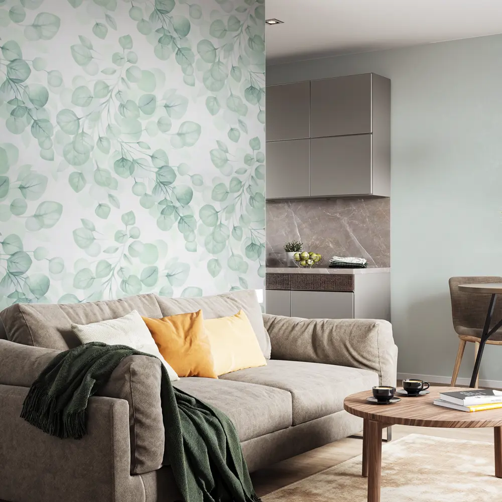 Santreyd Vergato — флизелиновые обои зеленого цвета для безупречных стен 89366297 STLM-0829436 - Вид №4