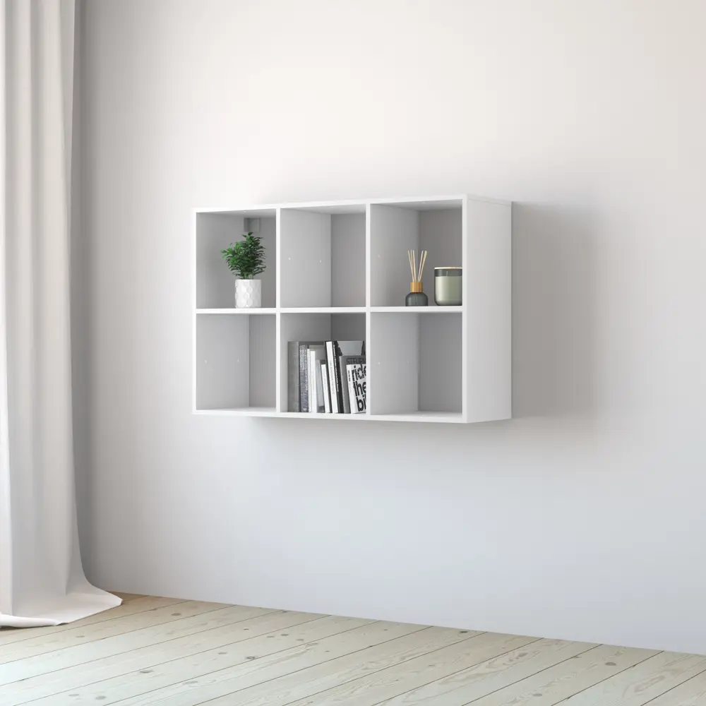 Стеллаж SPACEO KUB 3x2К, 70х104х31,7 см, цвет белый STLM-2006650 - Вид №6