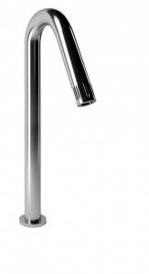 70580 Кухонный смеситель из матовой нержавеющей стали 316 (высота 346 мм), поворотный, с прогрессивным картриджем, помещенным в излив. Bongio Kitchen