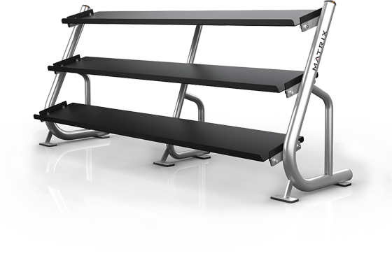 A688 magnum a688 подставка под гантели 2.4 метра (3-ех ярусная, плоская) MATRIX