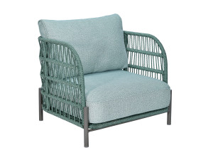 Тканевое садовое кресло с подлокотниками