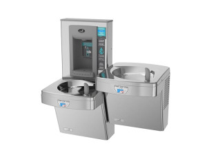 Бесконтактный диспенсер для воды с питьевым фонтаном