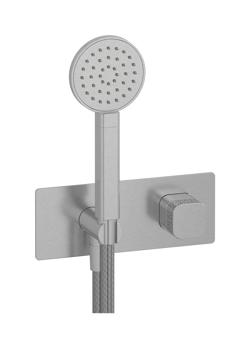 Комплект внешних частей для гигиенического душа с прогрессивным смесителем WE ARE IB eo716ss_2 Brushed Nickel Elio