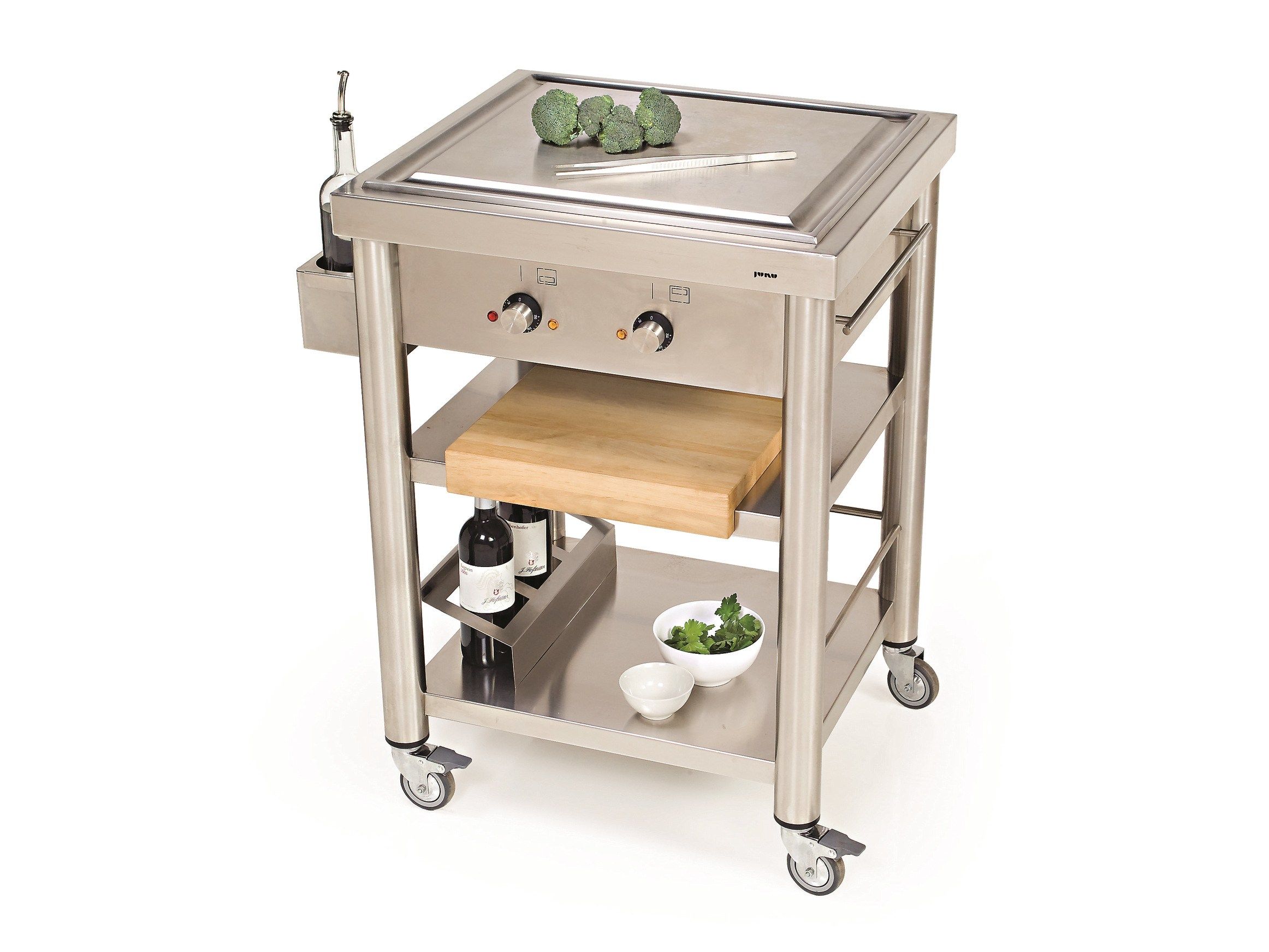 Отдельно стоящий кухонный модуль из нержавеющей стали с плитой теппаньяки JOKODOMUS Auxilium ARCH-00065598 - Вид №1