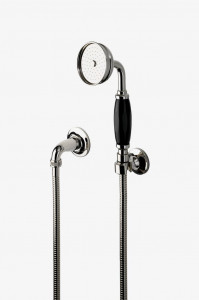 EAHS14 Ручной душ Easton Classic на крючке с черной фарфоровой ручкой Waterworks