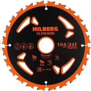 Пильный диск Hilberg HV189 24Т для дерева 184×30×1.65 мм 89400497