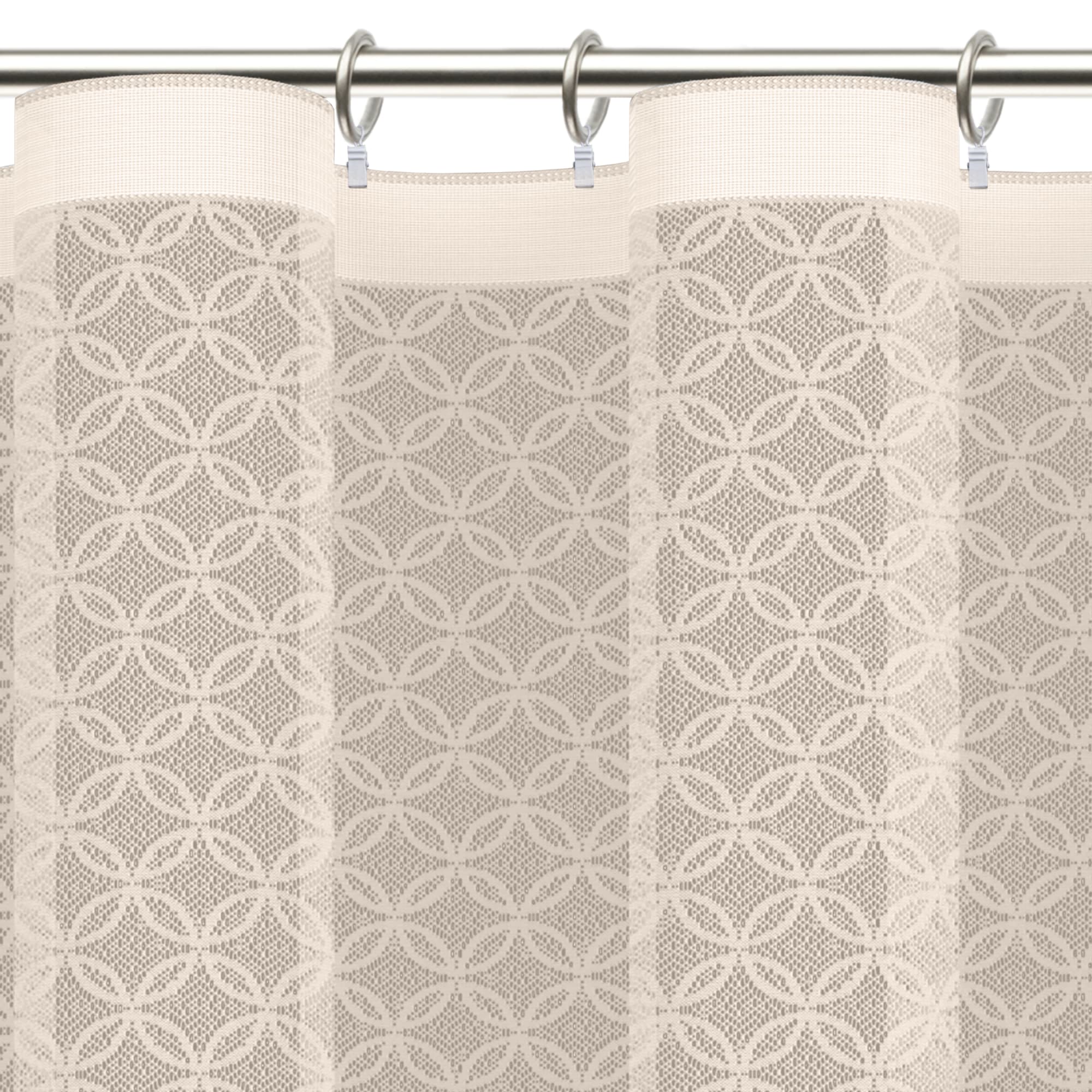 85276015 Тюль для кухни "Сиппо" 200x165 см цвет экрю Santreyd  - Вид №5
