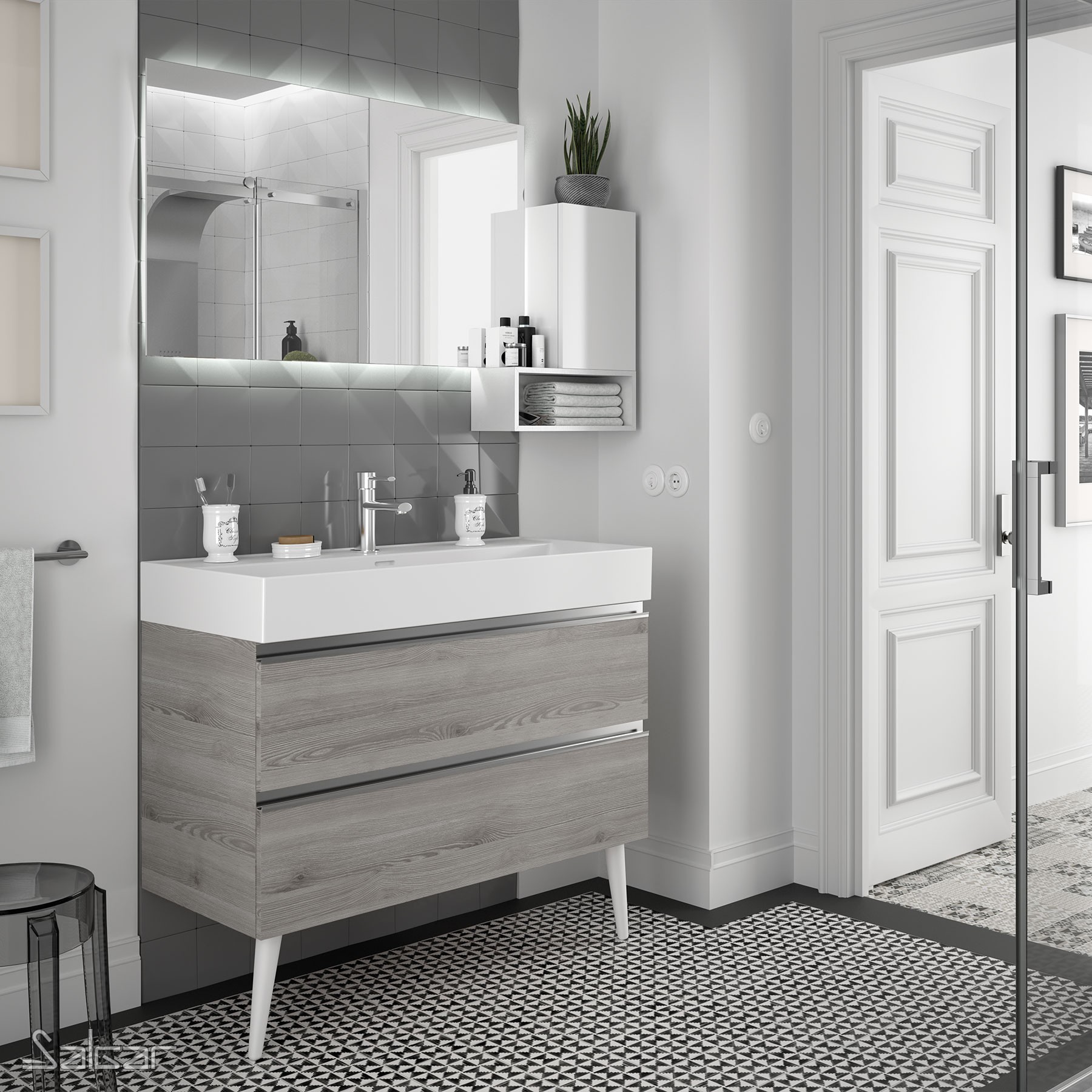 20741 SALGAR Зеркало REFLEXO 1000 LED light (15,36 Вт) IP44 1000 x 600 мм  - Вид №2