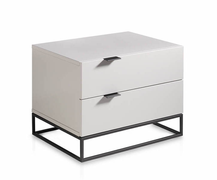 033220 Прикроватная тумбочка жемчужно-серая Angel Cerda Estetico 