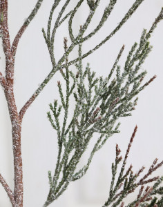 1251 819 a3 Ветка шелковая, матовая, с глиттером, 110 см, зеленая матовая H-andreas