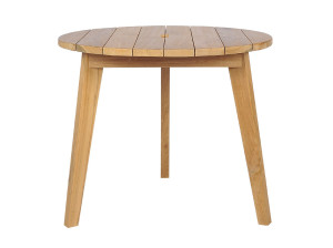 Круглый низкий стол из тикового дерева