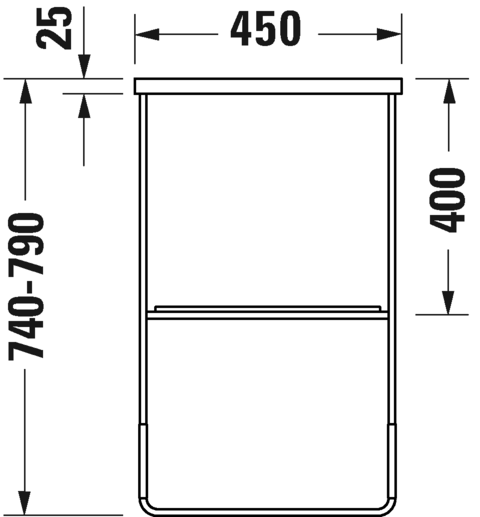 0031011000 DuraSquare Консоль металлическая напольная **
Хром Black Matt Duravit - Вид №3