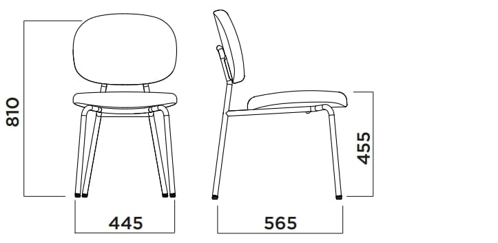 Мягкий стул из ткани Infiniti круглый ARCH-00089027 - Вид №5
