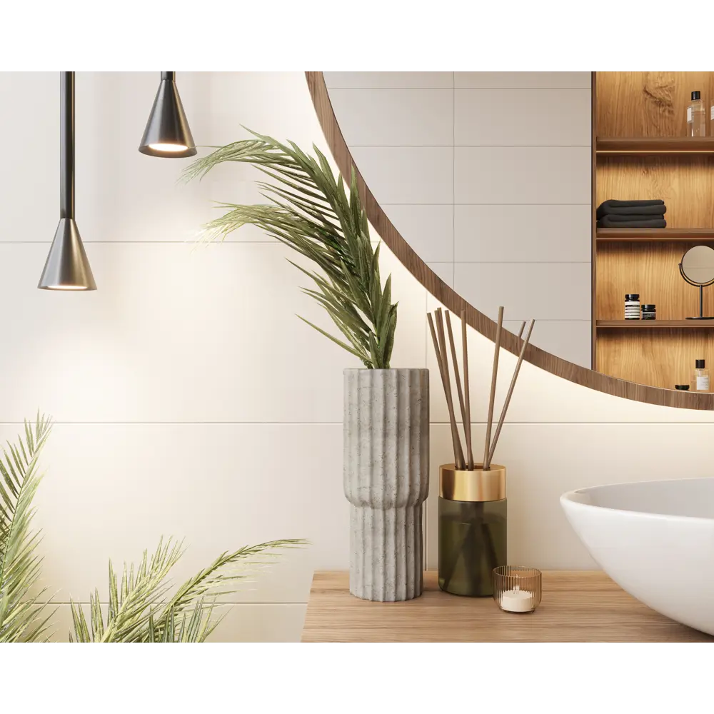 Плитка настенная Gracia Ceramica Monocolor 01 25x60 см 1.2 м² матовая цвет белый однотонный 86745646 STLM-2130090 - Вид №2