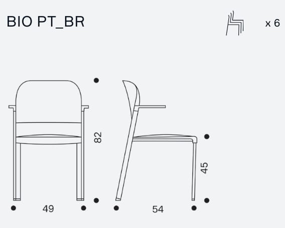Стул для конференций из ткани с откидным верхом IBEBI био ARCH-00152840 - Вид №2