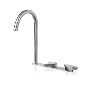 Смеситель на три отверстия для умывальника с изливом ARW131 linki