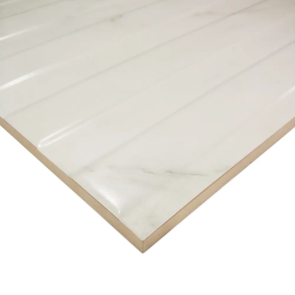 Плитка настенная Керамин Канцоне 7Д рельеф 90x30 см 1.35 м² цвет белый STLM-2142813 - Вид №2