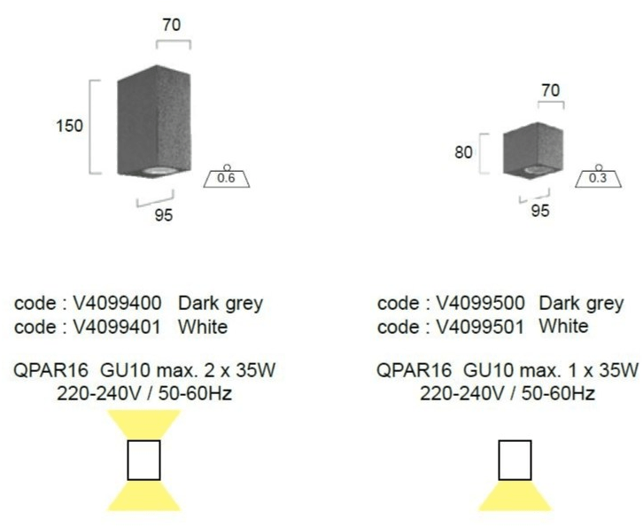 Terzo Light Настенный точечный светильник для улицы из алюминия sun-id-1356250 - Вид №5