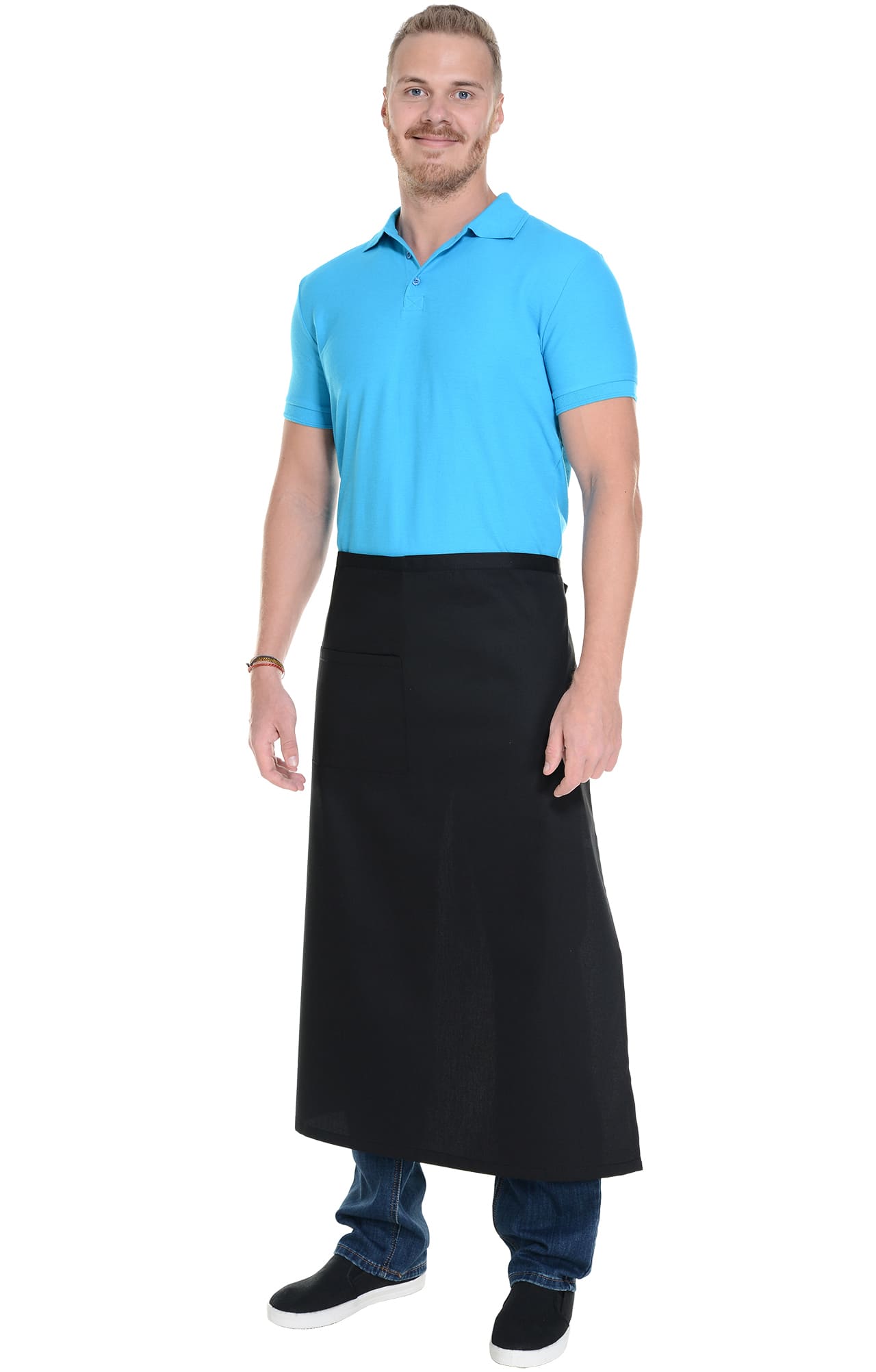 60133 Фартук удлиненный black (черный) HORECA  Одежда для официантов  размер  - Вид №8