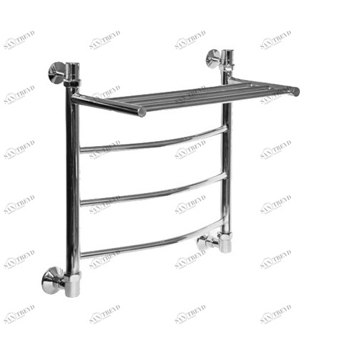 Полотенцесушитель водяной Aquanet Моника ЛД ВП 500x400, с верхней полкой 00184169