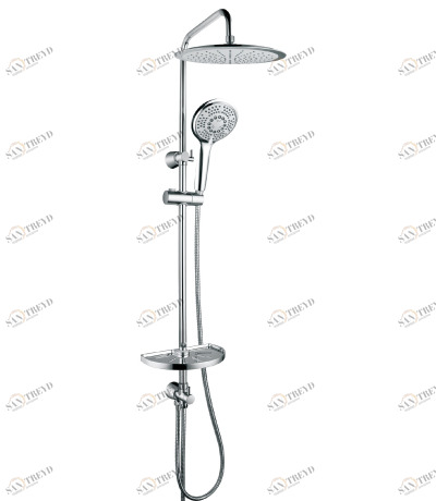 LM8802C Душевой гарнитур без смесителя c верхней душевой лейкой "Тропический дождь", хром LEMARK 