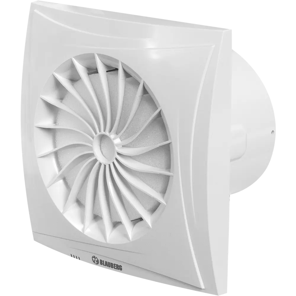 Вентилятор осевой вытяжной Blauberg D100 мм 25 дБ 97 м³/ч обратный клапан цвет белый STLM-2180160