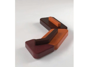 Модульная кожаная скамья