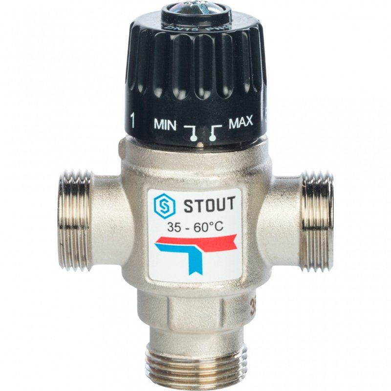 Термостатический смесительный клапан 1" STOUT НР 35-60°С 1,6 KV SVM0020166025 - Вид №1