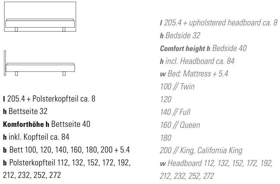 ZEITRAUM Двуспальная кровать из массива дерева с мягким изголовьем sun-id-1448440 - Вид №5
